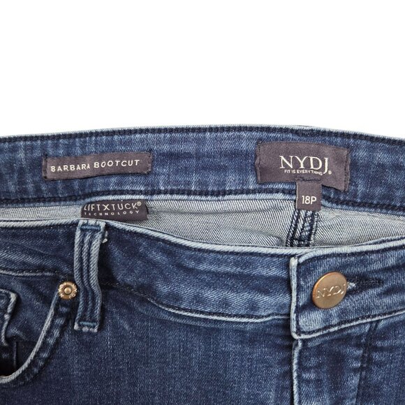 NYDJ Barbara Bootcut Jeans Womens 18 Petite Lift Tuck High Rise - Picture 4 of 9